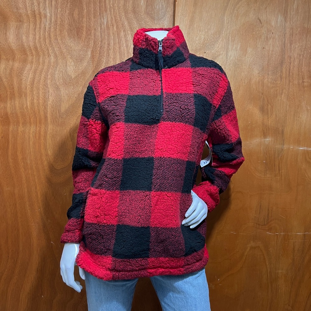 Boxercraft Unisex Sherpa Quarter-Zip Pullover 100% Super Soft Size S